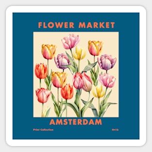 Flower Market Amsterdam Sticker